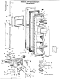 FREEZER DOOR Diagram and Parts List for TFHW24RRAWH  General Electric Refrigerator