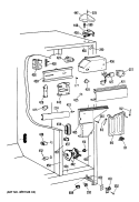 Section Diagram and Parts List for TFHW24RRAWH  General Electric Refrigerator