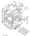 Section Diagram and Parts List for JGBS02EN3  General Electric Range