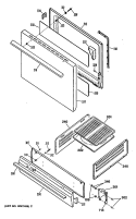 Section Diagram and Parts List for JGBS02EN3  General Electric Range