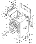 Section Diagram and Parts List for JBP22G*R2  General Electric Range