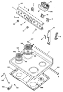 Section Diagram and Parts List for JBP26W*R2  General Electric Range
