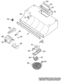 Section Diagram and Parts List for JV334R1  General Electric Range Hood