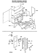 HI / LOW COOKING CENTER Diagram and Parts List for JGHP57GEJF  General Electric Range