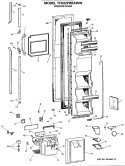 FREEZER DOOR Diagram and Parts List for TFH22PRRAWW  General Electric Refrigerator