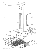 Section Diagram and Parts List for TFH22PRRAWW  General Electric Refrigerator
