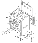 Section Diagram and Parts List for JBS16G*R2  General Electric Range