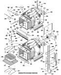 Section Diagram and Parts List for ZEK755WP2WG  General Electric Wall Oven
