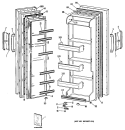 Section Diagram and Parts List for TFX19LASAWH  General Electric Refrigerator