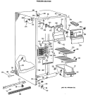 FREEZER SECTION Diagram and Parts List for TFX19LASAWH  General Electric Refrigerator