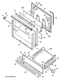 Section Diagram and Parts List for JGBS12GER3  General Electric Range