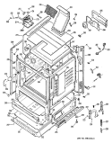 Section Diagram and Parts List for JGBP24GEN5  General Electric Range