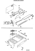 BACKSPLASH / COOKTOP Diagram and Parts List for JGHP57GEJG  General Electric Range