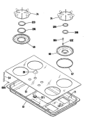 Part Location Diagram of WB31M11 GE Large Burner Drip Bowl