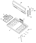 Section Diagram and Parts List for JGBS06ES1  General Electric Range