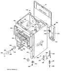 Section Diagram and Parts List for JBS18GS2  General Electric Range