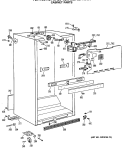CABINET PARTS Diagram and Parts List for TBH18DASPRAD  General Electric Refrigerator