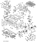 Section Diagram and Parts List for JVM193K02  General Electric Microwave