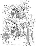 Section Diagram and Parts List for ZEK755WP3WG  General Electric Wall Oven