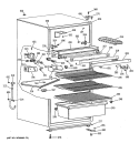 Section Diagram and Parts List for TDX15SNSBLWH  General Electric Refrigerator
