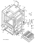 Section Diagram and Parts List for JGBS04GPR3  General Electric Range