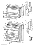 Section Diagram and Parts List for TBE16JASDRAD  General Electric Refrigerator