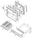 Section Diagram and Parts List for JGBS19GEP5  General Electric Range