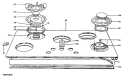 Section Diagram and Parts List for ZGU651ES1  General Electric Cooktop