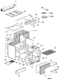 Section Diagram and Parts List for JAS02*R1  General Electric Range