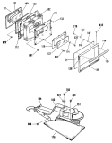 Part Location Diagram of WB57K5035 GE OV Door OUTER GLASS-ALMOND