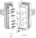 Section Diagram and Parts List for TFX19LASBWH  General Electric Refrigerator