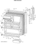 FRESH FOOD DOOR Diagram and Parts List for TBE24JATHRWH  General Electric Refrigerator