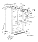 CABINET PARTS Diagram and Parts List for TBE24JATHRWH  General Electric Refrigerator