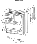 FRESH FOOD DOOR Diagram and Parts List for TBH18DASMRAD  General Electric Refrigerator