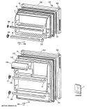 Section Diagram and Parts List for TBX16SYTBRAD  General Electric Refrigerator