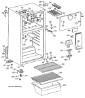 Section Diagram and Parts List for TBX16SYTBRAD  General Electric Refrigerator