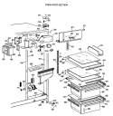 FRESH FOOD SECTION Diagram and Parts List for TFG20JATCWH  General Electric Refrigerator