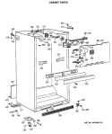 CABINET PARTS Diagram and Parts List for TBX19MASERWH  General Electric Refrigerator