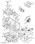 Section Diagram and Parts List for JVM172H01  General Electric Microwave