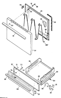 Section Diagram and Parts List for JGBS04ER5  General Electric Range
