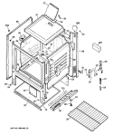 Section Diagram and Parts List for JGBS02PN5  General Electric Range