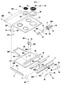 Section Diagram and Parts List for JSS16P3AD  General Electric Range