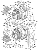 Section Diagram and Parts List for JKP56AT1AA  General Electric Wall Oven