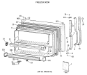 FREEZER DOOR Diagram and Parts List for TBX19MASFRWH  General Electric Refrigerator
