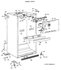 CABINET PARTS Diagram and Parts List for TBX19MASFRWH  General Electric Refrigerator