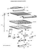 COMPARTMENT SEPARATOR PARTS Diagram and Parts List for TBX19MASFRWH  General Electric Refrigerator