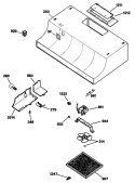 Section Diagram and Parts List for JV332S3WH  General Electric Range Hood