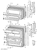 Section Diagram and Parts List for TBH14DASCRAD  General Electric Refrigerator