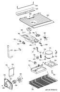 Section Diagram and Parts List for TBX14LYSCRWH  General Electric Refrigerator