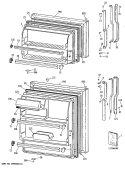 Section Diagram and Parts List for TBX18NITDRAD  General Electric Refrigerator